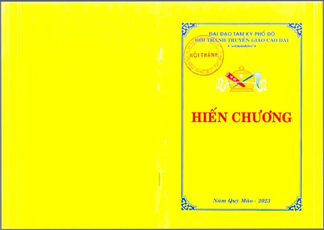 Ban hành Hiến chương Hội Thánh Truyền Giáo Cao Đài – ảnh 1