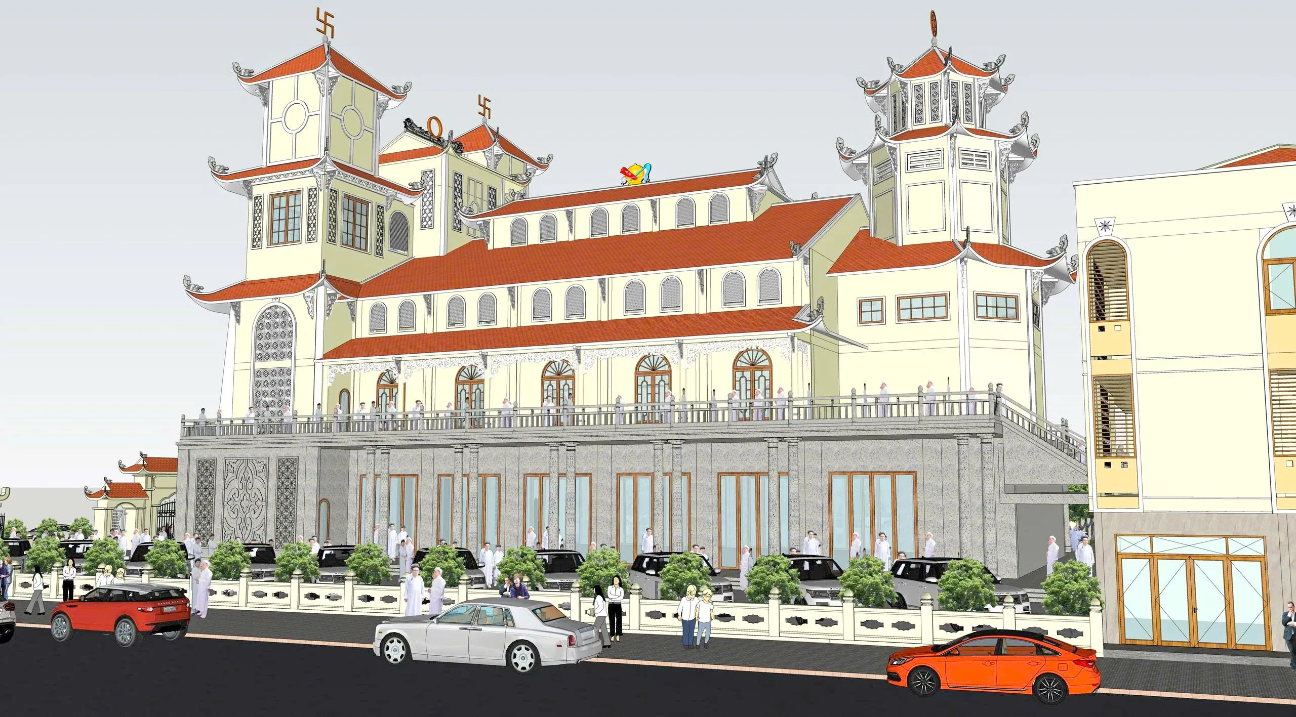 Hội Thánh thống nhất chủ trương, phương án quy hoạch, bản vẽ thiết kế kiến trúc và tiến hành xin giấy phép xây dựng Trung Hưng Bửu Tòa – ảnh 3