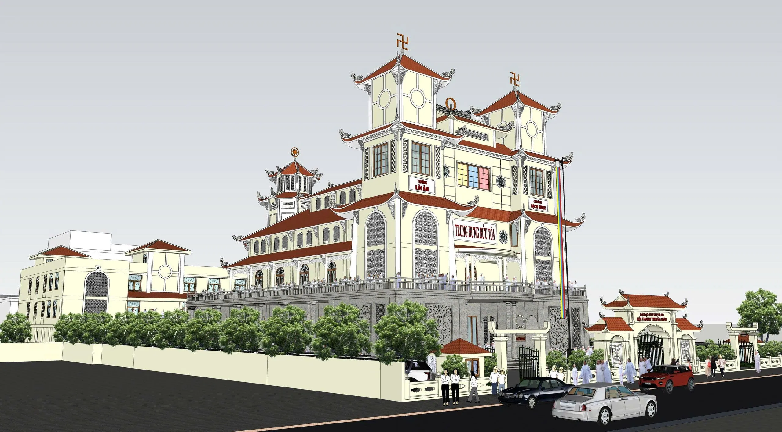 Hội Thánh thống nhất chủ trương, phương án quy hoạch, bản vẽ thiết kế kiến trúc và tiến hành xin giấy phép xây dựng Trung Hưng Bửu Tòa – ảnh 4