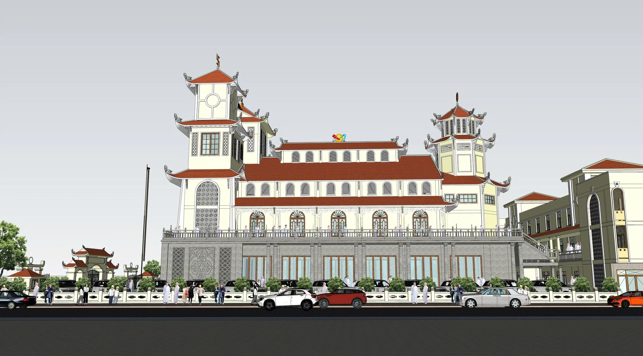Hội Thánh thống nhất chủ trương, phương án quy hoạch, bản vẽ thiết kế kiến trúc và tiến hành xin giấy phép xây dựng Trung Hưng Bửu Tòa – ảnh 5